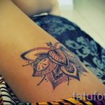 мандала на ноге тату - фото пример готовой татуировки от 01052016 24