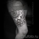мандала на ноге тату - фото пример готовой татуировки от 01052016 26