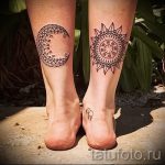 мандала на ноге тату - фото пример готовой татуировки от 01052016 30