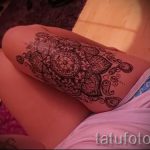мандала на ноге тату - фото пример готовой татуировки от 01052016 31