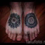 мандала на ноге тату - фото пример готовой татуировки от 01052016 35