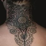 мандала на шее тату - фото пример готовой татуировки от 01052016 21