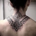 мандала на шее тату - фото пример готовой татуировки от 01052016 5