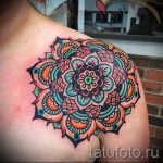 мандала тату цветная - фото пример готовой татуировки от 01052016 1