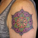 мандала тату цветная - фото пример готовой татуировки от 01052016 12