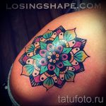 мандала тату цветная - фото пример готовой татуировки от 01052016 25