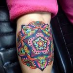 мандала тату цветная - фото пример готовой татуировки от 01052016 3