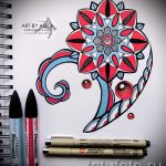 мандала тату эскизы в цвете - рисунок для татуировки от 02052016 7