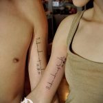 парные тату пульс - пример готовой татуировки 1