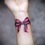 тату бантик на запястье - фото пример готовой татуировки 02052016 1