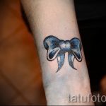 тату бантик на запястье - фото пример готовой татуировки 02052016 5