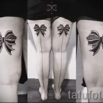 тату бантики на ляшках - фото пример готовой татуировки 02052016 10