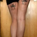 тату бантики на ногах сзади фото - фото пример готовой татуировки 02052016 13