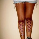 тату бантики на ногах сзади фото - фото пример готовой татуировки 02052016 15