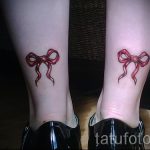 тату бантики на ногах сзади фото - фото пример готовой татуировки 02052016 19