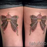 тату бантики на ногах сзади фото - фото пример готовой татуировки 02052016 22