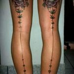 тату бантики на ногах сзади фото - фото пример готовой татуировки 02052016 39