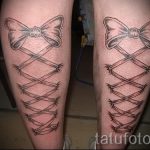 тату бантики на ногах сзади фото - фото пример готовой татуировки 02052016 41