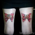 тату бантики на ногах сзади фото - фото пример готовой татуировки 02052016 9