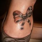 тату бантики на ногах - фото пример готовой татуировки 02052016 2
