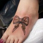 тату бантики на ногах - фото пример готовой татуировки 02052016 3