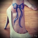 тату бантики на ногах - фото пример готовой татуировки 02052016 4