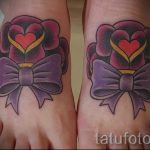 тату бантики на ногах - фото пример готовой татуировки 02052016 5
