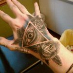тату глаз в треугольнике на руке - фото готовой татуировки от 13052016 15