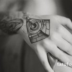 тату глаз в треугольнике на руке - фото готовой татуировки от 13052016 7