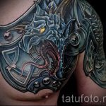 тату доспехи на груди - пример готовой татуировки от 16052016 14