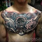 тату доспехи на груди - пример готовой татуировки от 16052016 2