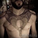 тату доспехи на груди - пример готовой татуировки от 16052016 3
