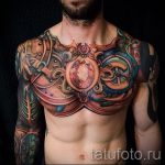 тату доспехи на груди - пример готовой татуировки от 16052016 7