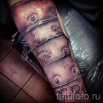 тату доспехи на предплечье - пример готовой татуировки от 16052016 4