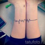 тату линия пульса - пример готовой татуировки 1