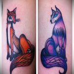 тату лиса и волк - фото классной татуировки от 03052016 4