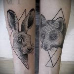 тату лиса и заяц - фото классной татуировки от 03052016 3