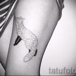 тату лиса на ноге - фото классной татуировки от 03052016 12