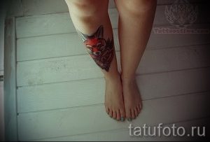 тату лиса на ноге - фото классной татуировки от 03052016 16