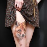 тату лиса на ноге - фото классной татуировки от 03052016 2