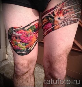 тату лиса на ноге - фото классной татуировки от 03052016 20