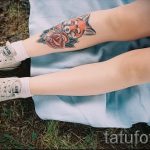 тату лиса на ноге - фото классной татуировки от 03052016 5