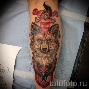 тату лиса на предплечье - фото классной татуировки от 03052016 3