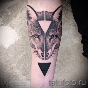 тату лиса на предплечье - фото классной татуировки от 03052016 9