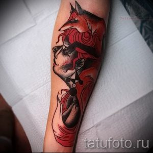 тату лиса на руке - фото классной татуировки от 03052016 1
