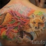 тату лиса на спине - фото классной татуировки от 03052016 2