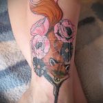 тату лиса с цветами - фото классной татуировки от 03052016 1