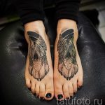 тату лисы на ноге у девушек - фото классной татуировки от 03052016 2