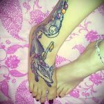 тату лисы на ноге у девушек - фото классной татуировки от 03052016 3