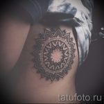 тату мандала на боку - фото пример готовой татуировки от 01052016 2